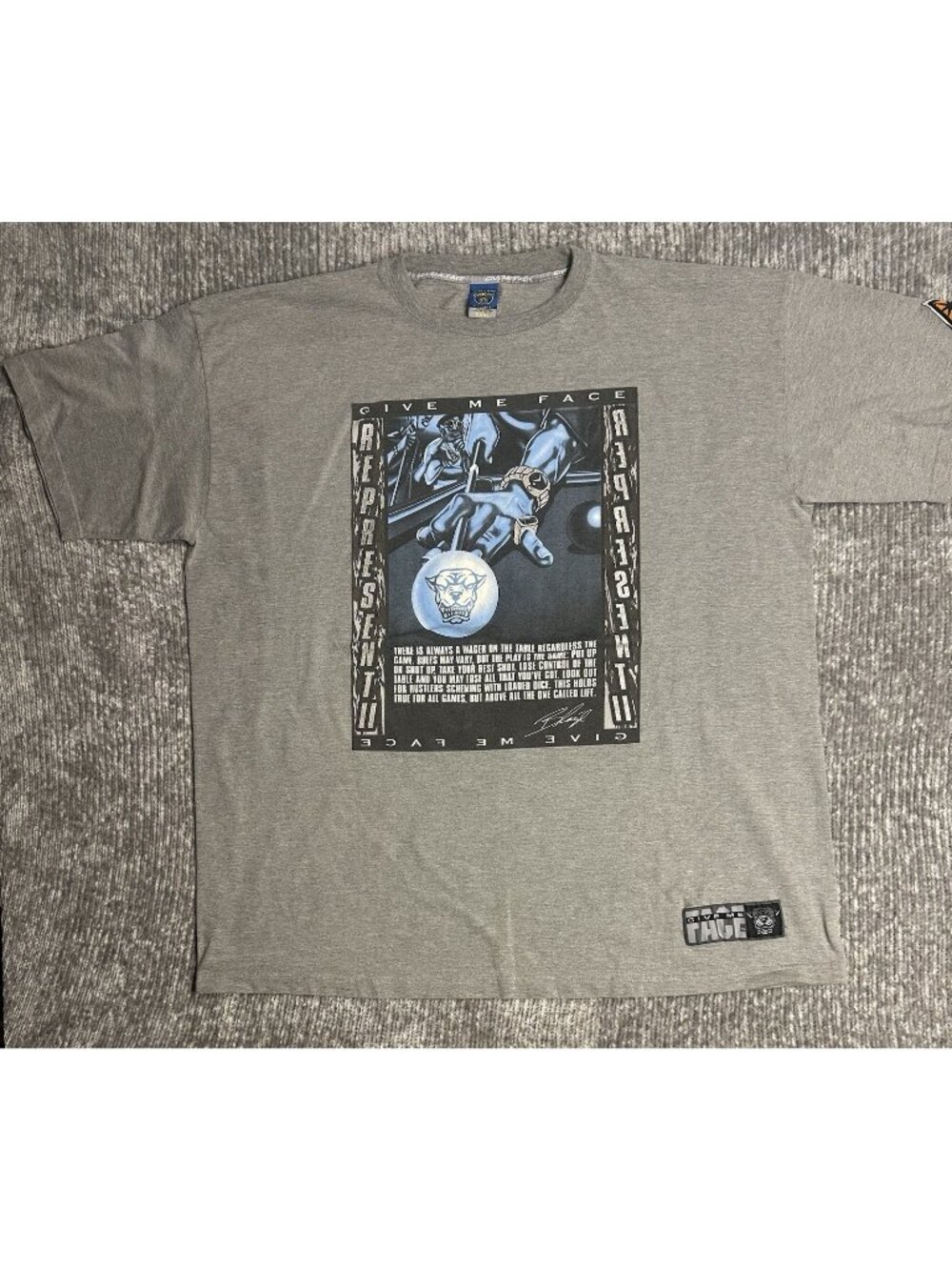 Vintage Y2k Give Me Face GMF Mens Shirt 3XL Distressed Gangster Hip Hop